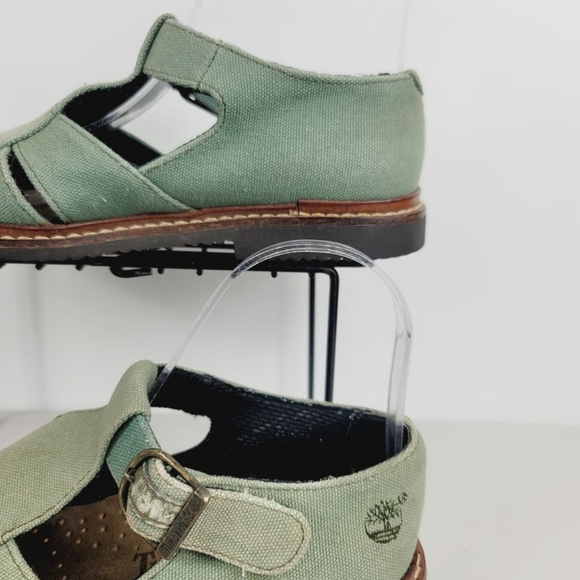 Timberland Woman's Pom Pom Sandals Sz 5 Green - Picture 6 of 8